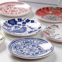 Assiettes individuelles en céramique écologiques de style nordique, diamètre 15,5 cm, motif personnalisé, coffret cadeau de 6 pièces, mariage festif