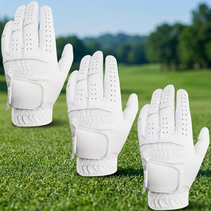 Gants de golf pour hommes en cuir PU personnalisés, imperméables, à séchage rapide, durables, télescopiques, avec velcro, pour la main gauche - Product Image 3