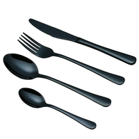 Ensembles de couverts royaux noir et or couverts antiques 84 pièces ensemble turc