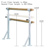 Barre de ballet de gymnastique d'intérieur réglable en hauteur barre de danse d'école d'entraînement d'adolescent vente en gros