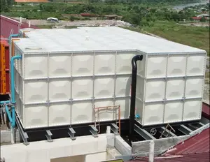 Tangki penyimpanan air dingin, 200000 liter skala besar dengan bagian GRP