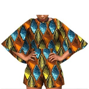 Abbigliamento Africano 2026 per Donne, Tuta in Cotone su Misura con Maniche a Mantella, Stampa Ankara, Modello A1929001 - Product Image 2