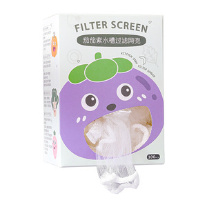 Eggplant Purple Sink Filter Bag 100 Pcs Disposable Kitchen Drain Screen Anti Clogging Liquid Filter - Product Image 5