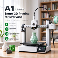 Bamboo Lab A1 Combo Otomatis Baru PLA/ABS/PETG Kecepatan Cetak Cepat 500mm/s USB Layar Sentuh 5-inci Desktop Tertutup FDM