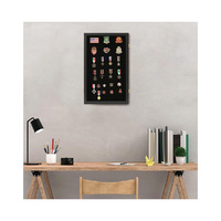 Boîte d'affichage de collection de broches cadre d'affichage de médaille militaire boîte d'ombre en bois avec plaque engavée étui commémoratif