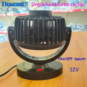 Thaicool Wholesale Portable Auto Adjustable Single Head Fan 360 Degree Rotating Car Cooling Fan Car Fans For Car