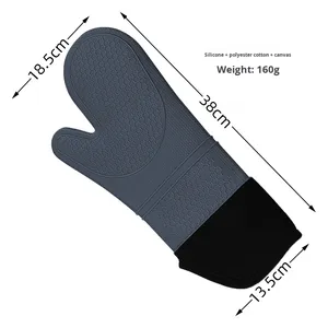 Gants résistants à la chaleur du four, en silicone épaissi, anti-brûlure, antidérapants, pour une utilisation au micro-ondes à haute température - Product Image 2