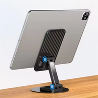 Nouveau Design Portable Support De Bureau Réglable Pliable Support Table Alliage Métal 360 Rotation En Aluminium Mobile Support De Téléphone