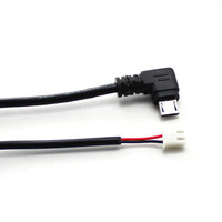 Câble d'alimentation personnalisable en cuivre étamé micro USB vers XH2.54-2P, fil de charge en PVC pour ordinateurs