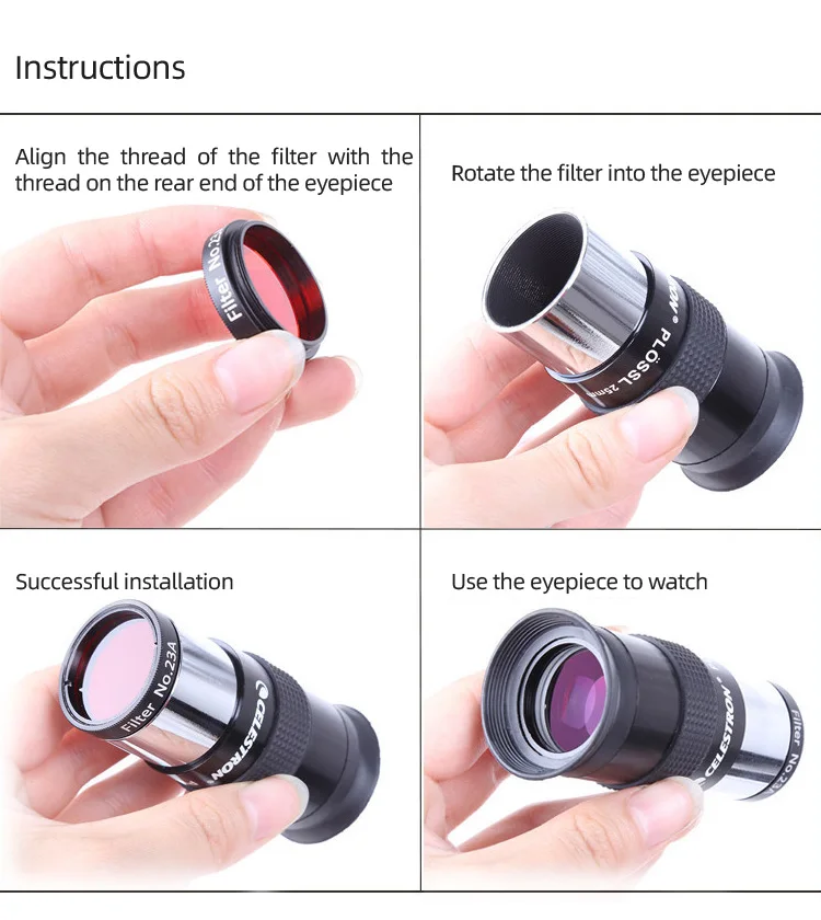Astronomical telescope accessories color filter moon nebula filter filter 1.25 inch 31.7mm