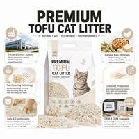 Fabricant de litière pour chats en tapioca de manioc sous marque privée OEM, 100% biodégradable, écologique, jetable aux toilettes, sans danger pour les chatons, vente en gros en vrac