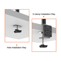 Charmount 180 degrés pivotant LCD Max VESA 100*100mm support de moniteur d'écran PC support de moniteur unique