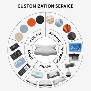 도매 편안한 Anit-코골이 윤곽 나비 목 정형 메모리 폼 베개 통증 완화를위한 자궁 경부 수면 베개