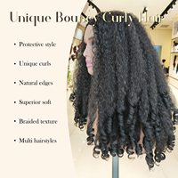 Perruques Synthétiques X-TRESS 20 Pouces V-Partie Classiques Bouclées Printanières Volumineuses pour Femmes Noires Crépues et Longues