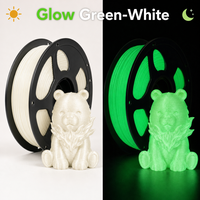 Filamen PLA Warna Menyala dalam Gelap 1.75mm Presisi Tinggi Bahan Printer 3D Bercahaya Anti-Macet Perlengkapan Pencetakan Malam Hari