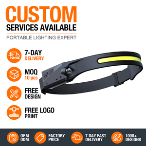 <span class=keywords><strong>Torcia</strong></span> Frontale LED Ricaricabile in Silicone, Portatile, per Corsa, Arrampicata, Lavoro, <span class=keywords><strong>Torcia</strong></span> <span class=keywords><strong>Tattica</strong></span> COB - Product Image 1