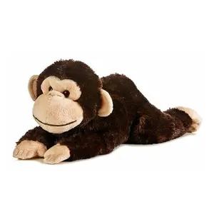 Özel tasarım gülümseme kahverengi maymun peluş oyuncak döşeme