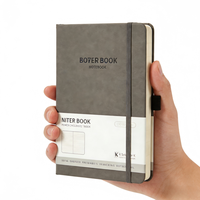 Carnets en cuir PU marron, reliure parfaite, agenda personnalisable, couverture rigide