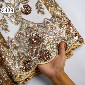 3439 luxe pas cher <span class=keywords><strong>africain</strong></span> maille filet Tulle Lae avec paillettes colorées broderie tissus pour mariée <span class=keywords><strong>demoiselle</strong></span> <span class=keywords><strong>d</strong></span>'<span class=keywords><strong>honneur</strong></span> <span class=keywords><strong>robe</strong></span> de soirée de mariage - Product Image 3