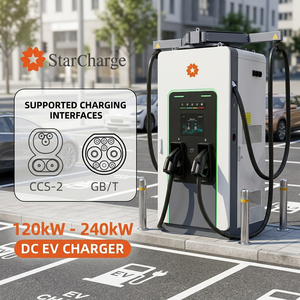 Cargador de estación para vehículos eléctricos Starcharge Titan V5 150-1000Vdc UL CE OCPP 20 con personalización de interfaz de usuario y alta densidad para uso comercial. - Product Image 1