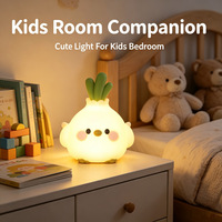 Veilleuse en silicone mignonne, 7 couleurs changeantes, commande tactile, lampe de chevet, cadeau pour chambre d'enfant, veilleuse