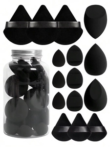 Conris – Ensemble de <span class=keywords><strong>mini</strong></span> éponges de maquillage multi-styles en pot, sans latex, douces, lavables, éponges triangulaires en velours pour le correcteur - Product Image 3
