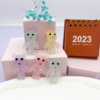 Breloques en résine lumineuse, accessoires pour poupées, matériel pour épingles à cheveux en colle crème DIY, bijoux, chaussures, gobelets à eau, breloques de dessin animé chien lapin, pendentif