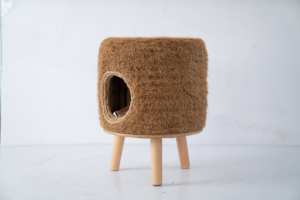 Casa para Gatos de Madera LM, Cama Elevada para Gatos, Cama Pequeña Hecha a Mano para Gatos, <span class=keywords><strong>Cueva</strong></span>, Muebles Cómodos para Mascotas, Casa Natural para Mascotas - Product Image 4