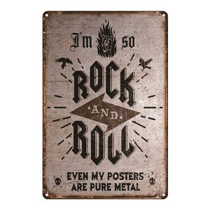 Metal Tin Sign Retro Rock 'N' Roll <strong>Music</strong> Signs <strong>Vintage</strong> <strong>Music</strong> <strong>Poster</strong> Wall Art Decor for <strong>Music</strong> Cafe Pub Club Bar Iron Plaque A17 - Product Image 4