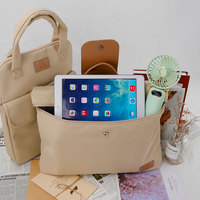 Sac fourre-tout pour ordinateur portable en tissu Oxford, sac à main décontracté pour le bureau, grande capacité, sac à bandoulière pour ordinateur portable avec poche avant