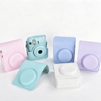 Tas Kamera Kulit Imitasi Lerp&Soft, Casing Pelindung dengan Kancing Magnet, Kompatibel dengan Instax Mini 13, Cocok untuk Perjalanan Sehari-hari