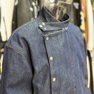 Vestes en jean personnalisées de haute qualité OEM pour hommes, avec fermeture éclair et boutons, manteaux vintage épais, fabricant de vestes en jean - Product Image 3