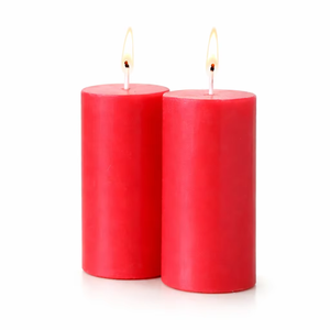 Premium Multi-Color Paraffin Pillar <b>Candles</b> Set of 2 Eco-Friendly Bulk Wholesale for Christmas Halloween & Outdoor Living - Product Image 3