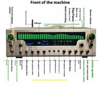 8000SW Amiral Gemisi Versiyonu 7.1 CH 2500W HiFi Ses Ev Amfisi Tam Alüminyum Alaşımlı Metal Altın Gövde Çift Halka Bölücü