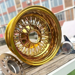 Cerchi a Raggi Classici Generici Cromati Oro Multiraggi REV 13x7 17x9 13 <span class=keywords><strong>14</strong></span> 15 Pollici 72 100 Raggi - Product Image 3