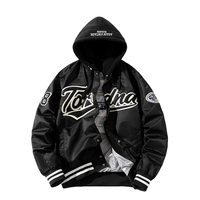 Veste universitaire OEM personnalisée Hiphop couleur à manches longues avec broderie en chenille Streetwear Baseball Letterman pour hommes