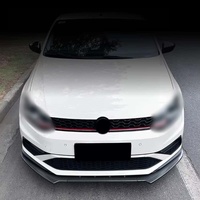 Spoiler avant en ABS noir brillant et motif carbone, modification adaptée à la Volkswagen Polo MK5 6C GTI 2015-2018