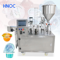 Machine de remplissage rotative automatique HNOC pour cornets de crème glacée et tasses de café, machine de remplissage et de scellage automatique pour tasses de beurre de cacahuète