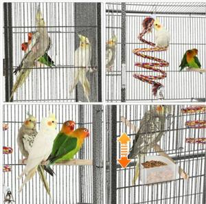 Yohellall'ingrosso piccolo MOQ vendita calda di lusso grande spazio grande metallo nero ferro pappagallo cannone budgie gabbia per uccelli con giocattoli - Product Image 2