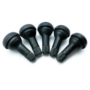 Caucho negro TR415 Snap-In Neumático de rueda de coche Neumático sin cámara Vástagos de válvula Tapas antipolvo Piezas de ruedas Accesorios para automóviles - Product Image 5