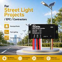 Contrôleur solaire PWM Sukite facile à utiliser 3230 3.2V 32W 20A pour éclairage public à énergie solaire avec capteur