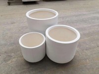 Planteur de ciment en béton, grand pot de fleurs, moules en fibre de verre pour l'extérieur, décoration de maison, de jardin