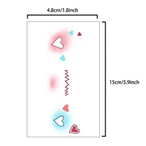 Adesivi creativi simpatici per il viso atmosfera festiva Stencil Stencil usa e getta temporaneo tatuaggio finto per il viso Body Art - Product Image 3