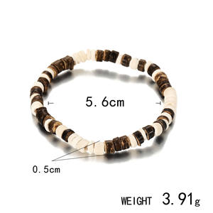 Newquoise กำไลลูกปัดไม้สำหรับผู้ชายย้อนยุคแนวยุโรปอเมริกันเครื่องประดับสำหรับงานปาร์ตี้เหมาะกับทุกคน - Product Image 5