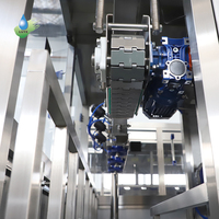Ligne de production automatique de remplissage et d'emballage d'eau potable en bouteilles de 20 litres (5 gallons) 450BPH
