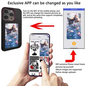 2024 nouveau Design High Tech Smart bricolage E encre écran affichage NFC filles <span class=keywords><strong>Photo</strong></span> étui pour <span class=keywords><strong>iphone</strong></span> 15 13 <span class=keywords><strong>14</strong></span> pro max plus - Product Image 2