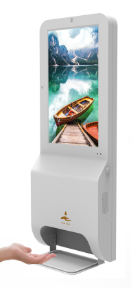 Floor and wall mounted electronic TOTE dispenser sanitizer LCD advertising player