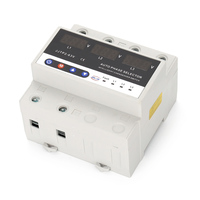 Interruptor de Transferencia Automática (ATS) Trifásico Digital Ajustable JIUJI AC de 63A con Protección Contra Sobretensión y Baja Tensión