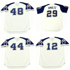 Camiseta de Béisbol Clásica de los 90, Cosida, Tallas S-5XL, CHIPPER JONES, JOHN SMOLTZ, PHIL NIEKRO, RALPH GARR, HANK AARON, EARL WILLIAMS - Product Image 1
