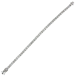 สร้อยข้อมือทองคำขาว 14K เพชรเลี้ยงในห้องปฏิบัติการ ขนาด 6.25 นิ้ว - Product Image 2